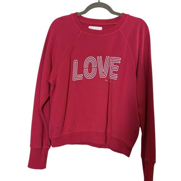 Spiritual Gangster Tops - Spiritual Gangster Women’s Vibrant Red Love Sweatshirt Sz S